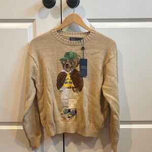 Polo by Ralph Lauren Beige Bear Crewneck Sweater